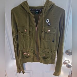 Luxirie Army Green Hooded Jacket